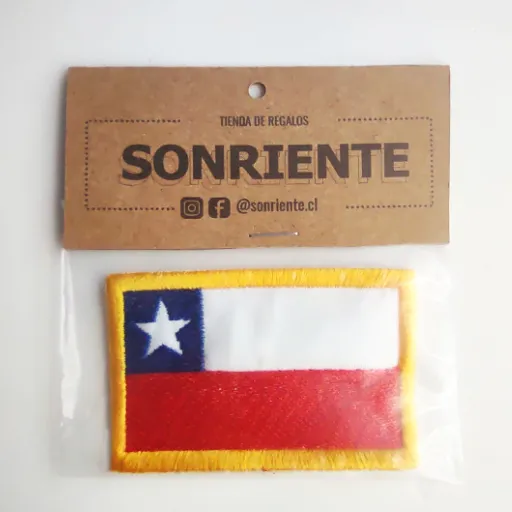 Bandera Chilena Parche bordado