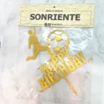 Vista lateral Topper para Tortas impreso en 3D Futbol