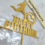 Vista frontal del Topper para Tortas impreso en 3D de Futbol 
