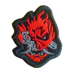 parche logo samurai cyberpunk vista frontal