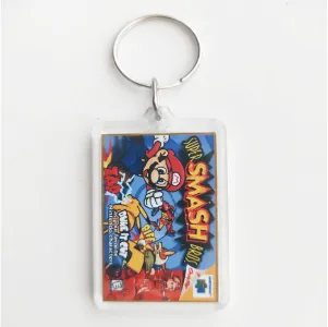 llavero con diseño de la caratula de Smash Bros 64